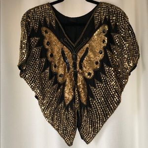 Vintage Black & Yellow Gold Sequence